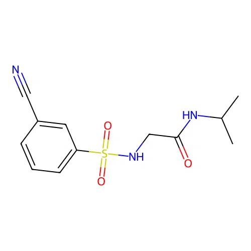 2-[(3-cyanophenyl)sulfonylamino]-N-propan-2-ylacetamide structure