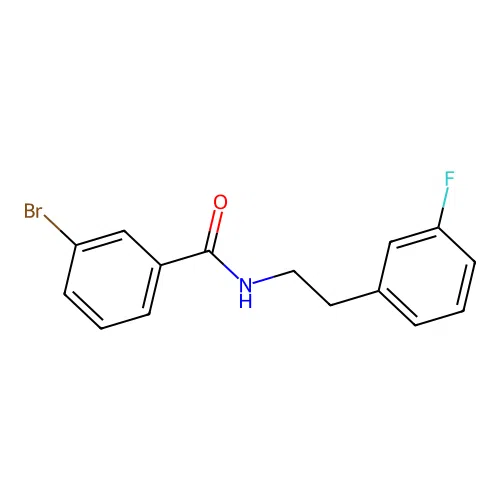 3-bromo-N-[2-(3-fluorophenyl)ethyl]benzamide structure