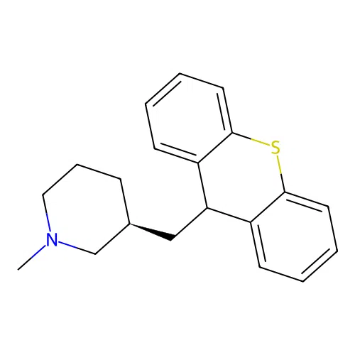 (3S)-1-methyl-3-(9H-thioxanthen-9-ylmethyl)piperidine structure