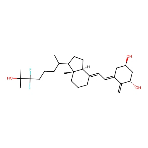 24,24-Difluoro-24-homo-1,25-dihydroxyvitamin D3 structure