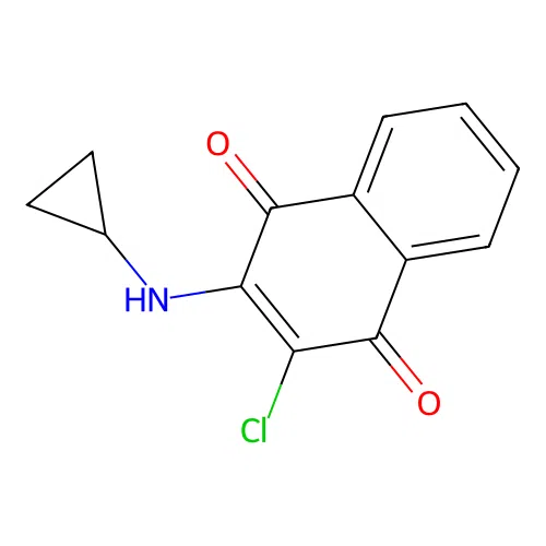 2-Chloro-3-(cyclopropylamino)naphthalene-1,4-dione structure