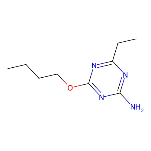 4-Butoxy-6-ethyl-1,3,5-triazin-2-amine structure