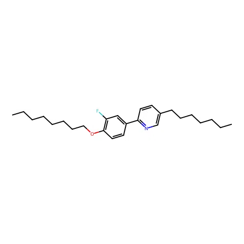 2-[3-Fluoro-4-(octyloxy)phenyl]-5-heptylpyridine structure
