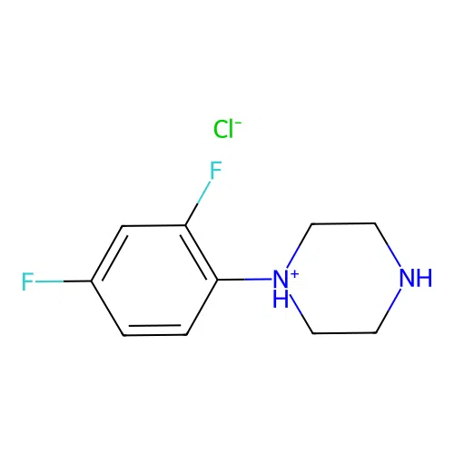 1-(2,4-Difluorophenyl)piperazin-1-ium chloride structure