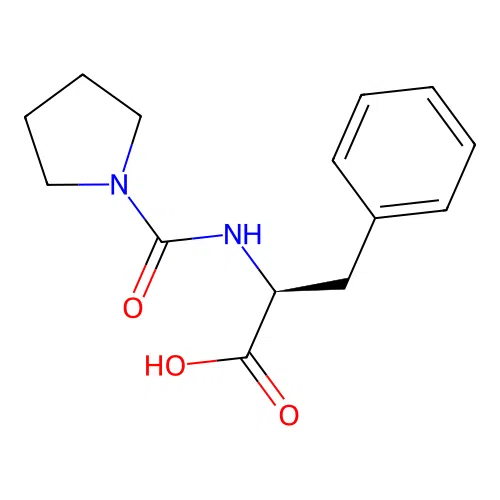 (2S)-3-phenyl-2-(pyrrolidine-1-carbonylamino)propanoic acid structure