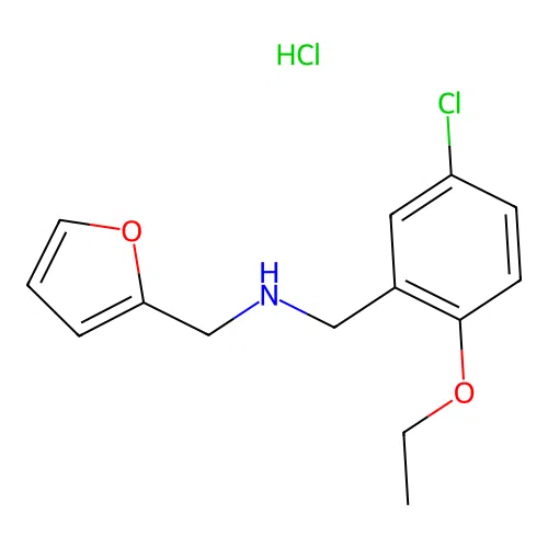 N-(5-chloro-2-ethoxybenzyl)-1-(furan-2-yl)methanamine hydrochloride structure