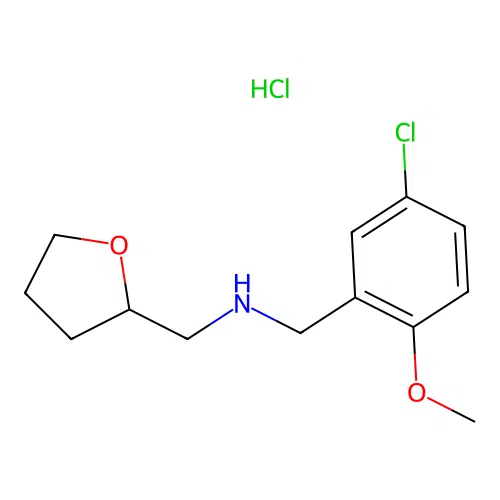 N-(5-chloro-2-methoxybenzyl)-1-(tetrahydrofuran-2-yl)methanamine hydrochloride structure