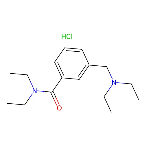 3-((diethylamino)methyl)-N,N-diethylbenzamide hydrochloride structure