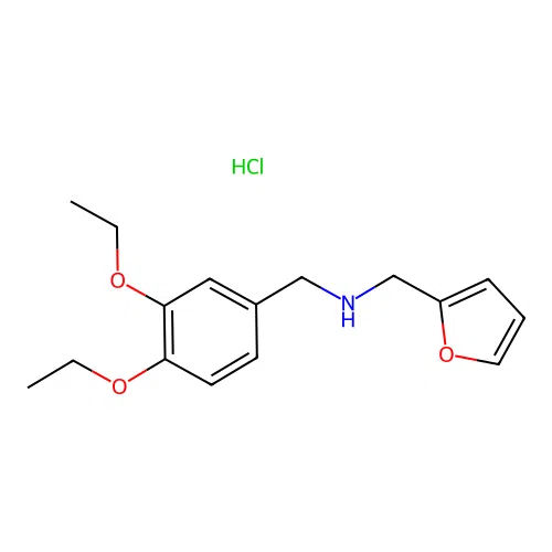 N-(3,4-diethoxybenzyl)-1-(furan-2-yl)methanamine hydrochloride structure