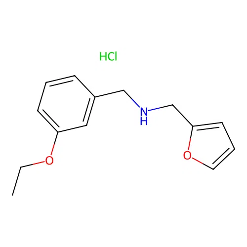 [(3-Ethoxyphenyl)methyl][(furan-2-yl)methyl]amine hydrochloride structure
