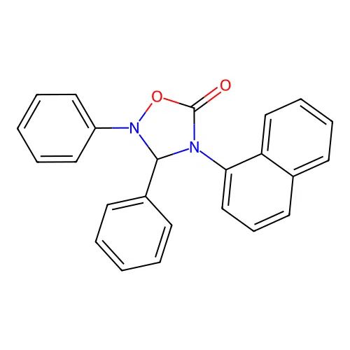 4-Naphthalen-1-yl-2,3-diphenyl-1,2,4-oxadiazolidin-5-one structure