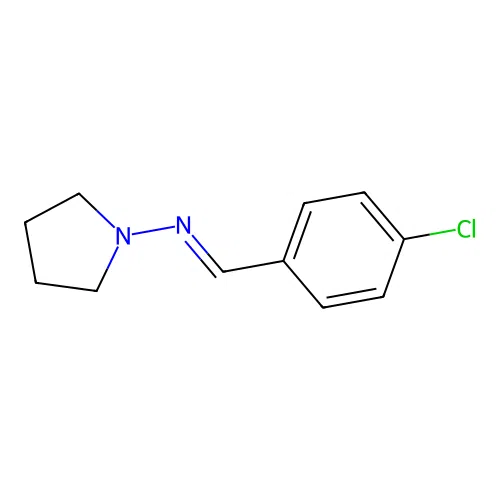 1-(4-chlorophenyl)-N-pyrrolidin-1-ylmethanimine structure