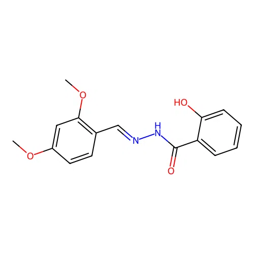 N-[(E)-(2,4-dimethoxyphenyl)methylideneamino]-2-hydroxybenzamide structure