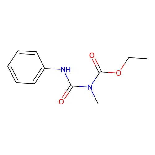 Ethyl anilinocarbonyl(methyl)carbamate structure