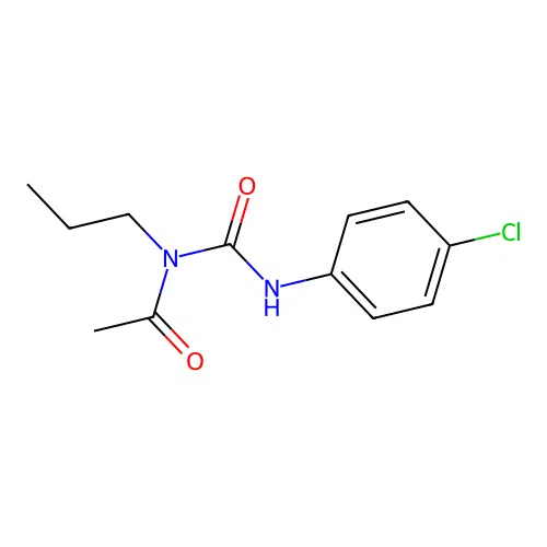 N-acetyl-N'-(4-chlorophenyl)-N-propylurea structure