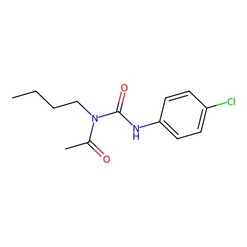 N-acetyl-N-butyl-N'-(4-chlorophenyl)urea structure