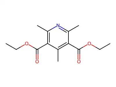 Diethyl 1,4-dihydro-2,4,6-trimethyl-3,5-pyridinedicarboxylate structure
