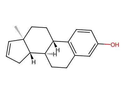Estra-1,3,5(10),16-tetraen-3-ol structure