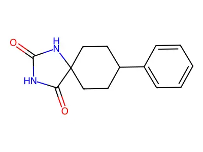 1,3-Diazaspiro(4.5)decane-2,4-dione, 8-phenyl- structure