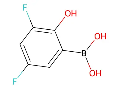 3,5-Difluoro-2-hydroxyphenylboronic acid structure