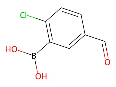2-Chloro-5-formylphenylboronic acid structure