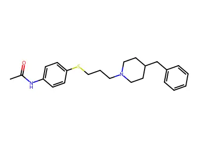 Acetamide, N-(4-((3-(4-(phenylmethyl)-1-piperidinyl)propyl)thio)phenyl)- structure
