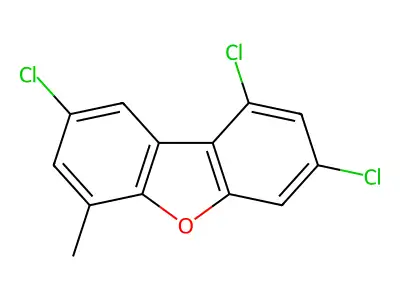 6-Methyl-1,3,8-trichlorodibenzofuran structure