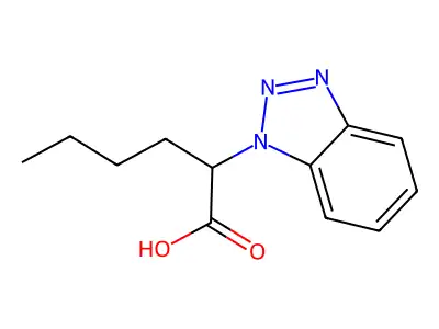 2-(1H-Benzotriazol-1-yl)hexanoic acid structure