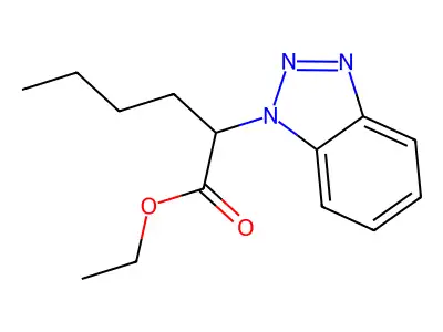 Ethyl 2-(1H-1,2,3-benzotriazol-1-yl)hexanoate structure