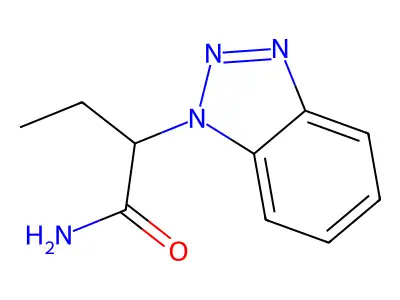 2-(1H-1,2,3-benzotriazol-1-yl)butanamide structure