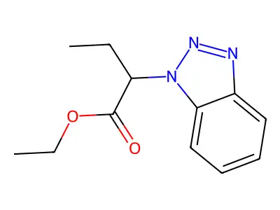 ethyl 2-(1H-1,2,3-benzotriazol-1-yl)butanoate structure