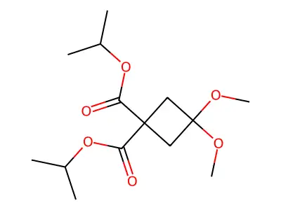 1,1-Bis(propan-2-yl) 3,3-dimethoxycyclobutane-1,1-dicarboxylate structure