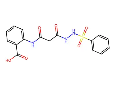 Benzoic acid, 2-((1,3-dioxo-3-(2-(phenylsulfonyl)hydrazino)propyl)amino)- structure