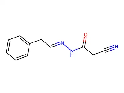 2-cyano-N'-(2-phenylethylidene)acetohydrazide structure