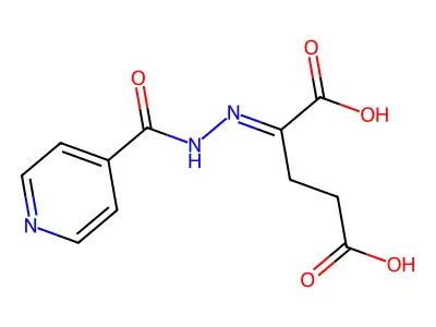 2-[2-(4-Pyridinylcarbonyl)hydrazinylidene]pentanedioic acid structure