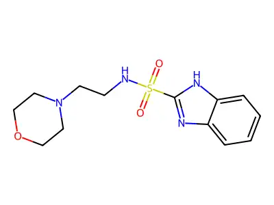 1H-Benzimidazole-2-sulfonamide, N-(2-(4-morpholinyl)ethyl)- structure