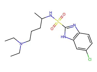 1H-Benzimidazole-2-sulfonamide, 5-chloro-N-(4-(diethylamino)-1-methylbutyl)- structure