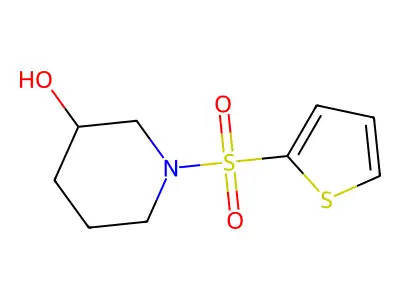 1-(Thiophen-2-ylsulfonyl)piperidin-3-ol structure