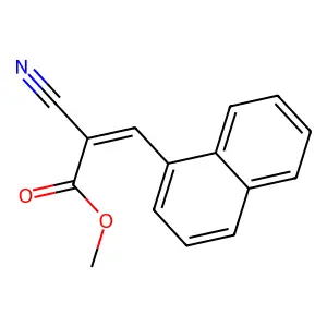 Methyl 2-cyano-3-(naphthalen-1-yl)prop-2-enoate structure