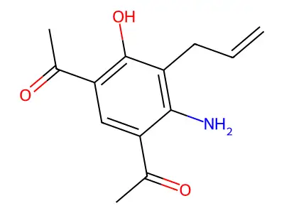 1-(5-Acetyl-3-allyl-2-amino-4-hydroxyphenyl)ethan-1-one structure