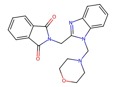 1H-Isoindole-1,3(2H)-dione, 2-((1-(4-morpholinylmethyl)-1H-benzimidazol-2-yl)methyl)- structure