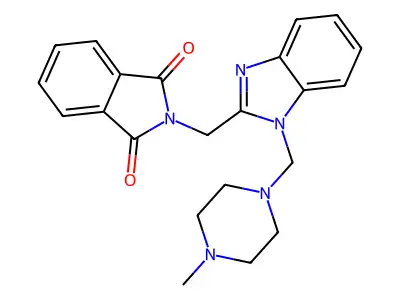 1H-Isoindole-1,3(2H)-dione, 2-((1-((4-methyl-1-piperazinyl)methyl)-1H-benzimidazol-2-yl)methyl)- structure
