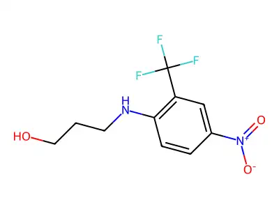 3-[4-Nitro-2-(trifluoromethyl)anilino]propan-1-ol structure