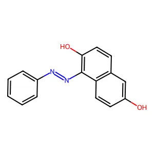 1-Phenylazo-2,6-dihydroxynaphthalene structure