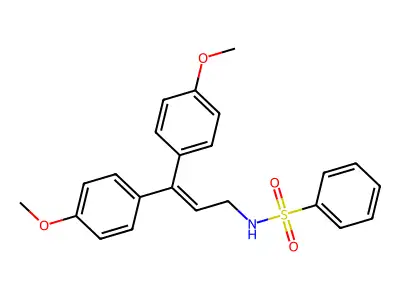 Benzenesulfonamide, N-(3,3-bis(4-methoxyphenyl)-2-propenyl)- structure