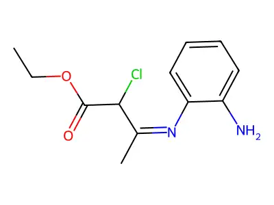 2-Butenoic acid, 3-[(2-aminophenyl)amino]-2-chloro-, ethyl ester structure