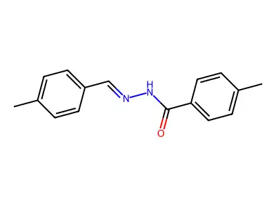 4-methyl-N-[(4-methylphenyl)methylideneamino]benzamide structure