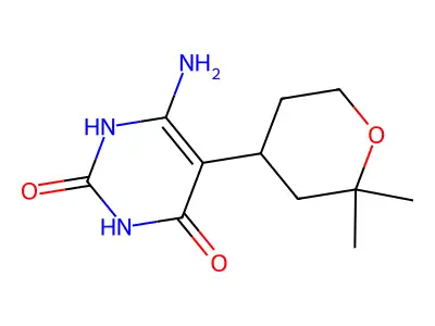 6-Amino-5-(tetrahydro-2,2-dimethyl-2H-pyran-4-yl)-2,4(1H,3H)-pyrimidinedione structure