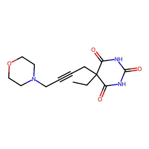 Barbituric acid, 5-ethyl-5-(4-morpholino-2-butynyl)- structure