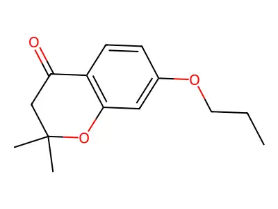 2,2-dimethyl-7-propoxy-2,3-dihydro-4H-chromen-4-one structure
